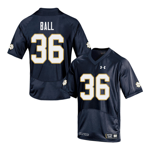 Men #36 Brian Ball Notre Dame Fighting Irish College Football Jerseys Sale-Navy